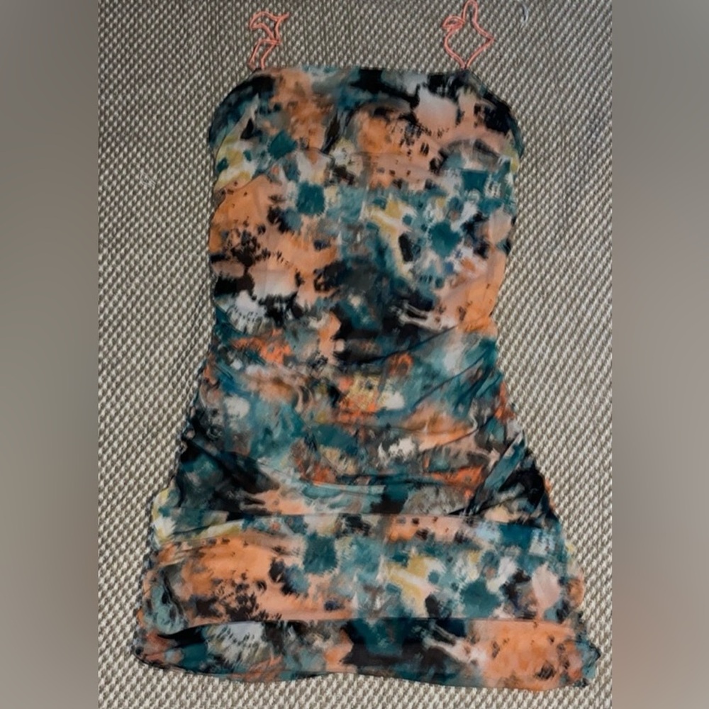 Fashion Nova Multicolor Strapless Dress